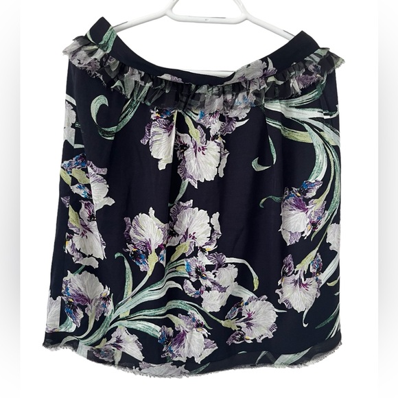 Club Monaco Floral Pencil Skirt Adamaris Iris Floral Print Size 10 Medium - Picture 3 of 13